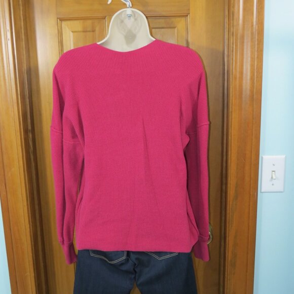 Cabi Easy Pullover Pink/Berry V-Neck Sweater Size Small - Picture 5 of 9